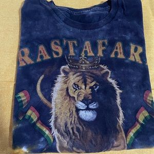 Vintage Rastafarian Tshirt Tie Dye